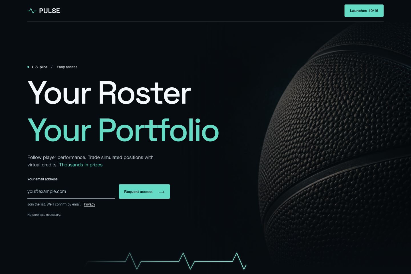 Pulse production homepage, captured 2026-10-12